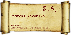 Peszeki Veronika névjegykártya